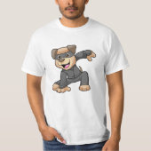 Hund in Ninja Kostüm T-Shirt (Vorderseite)