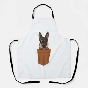 Hund in Pocket Funny Puppy for Dog Lovers Rottweil Schürze