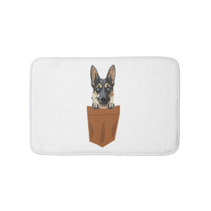 Hund in Pocket Funny Puppy für Hunde Liebhaber Ger Badematte