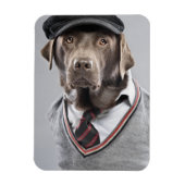 Hund in Pullover und Kapsel Magnet (Vertikal)