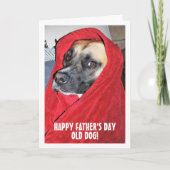 Hund in Red Blanket Portrait Karte (Vorderseite)