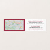 Hund in Roter Blanket, Adoption des Hauses im Deta Visitenkarten (Innenseite Aufgefaltet)