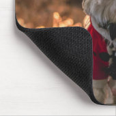 Hund in Santa-Kostüm Mousepad (Ecke)