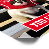 Hund in Schaumhand Poster (Ecke)