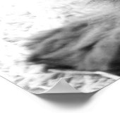 Hund in Schwarz-Weiß Poster (Ecke)