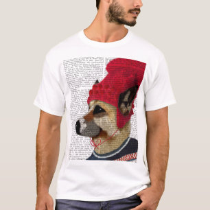 Hund in Ski-Strickjacke 2 T-Shirt