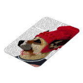 Hund in Ski Sweater 2 Magnet (Linke Seite)