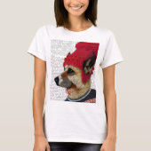 Hund in Ski Sweater 2 T-Shirt (Vorderseite)
