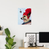 Hund in Ski Sweater Poster (Heimbüro)