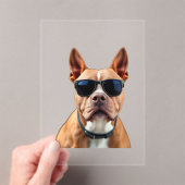 Hund in Sonnenbrille, Größe: 5" x 7" Acryleinladungen (Insitu (Handheld))