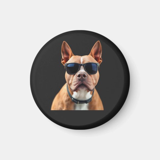 Hund in Sonnenbrille Magnet (Vorne)