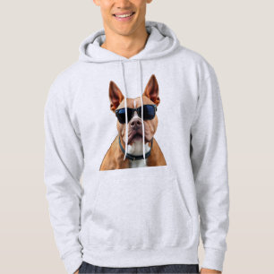 Hund in Sonnenbrille Männergedecktes Sweatshirt
