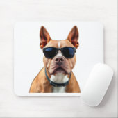 Hund in Sonnenbrille Mousepad (Mit Mouse)
