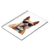Hund in Sonnenbrille Spiral Notebook Notizblock (Linke Seite)
