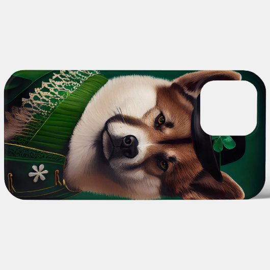 Hund in St. Patrick's Day Dress Case-Mate iPhone Hülle (Rückseite (Horizontal))