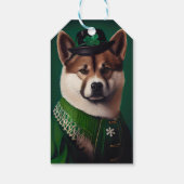 Hund in St. Patrick's Day Dress Geschenkanhänger (Rückseite)