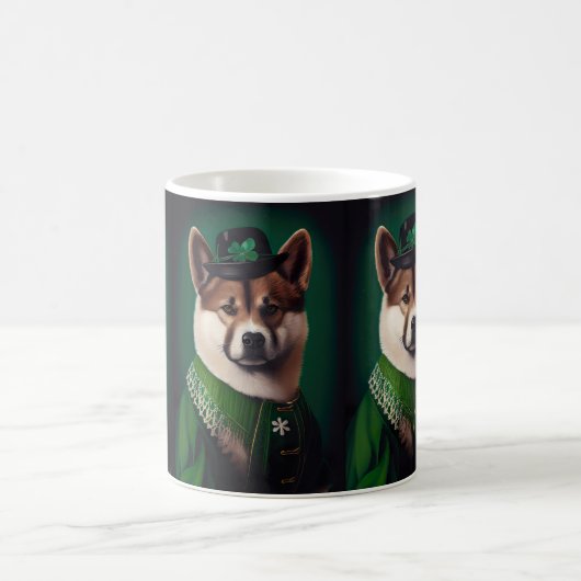 Hund in St. Patrick's Day Dress Kaffeetasse (Mittel)