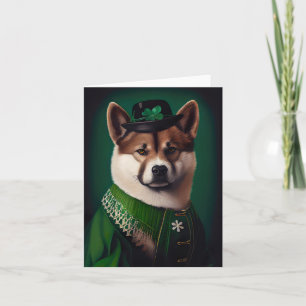 Hund in St. Patrick's Day Dress Karte