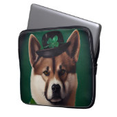 Hund in St. Patrick's Day Dress Laptopschutzhülle (Vorderseite Links)