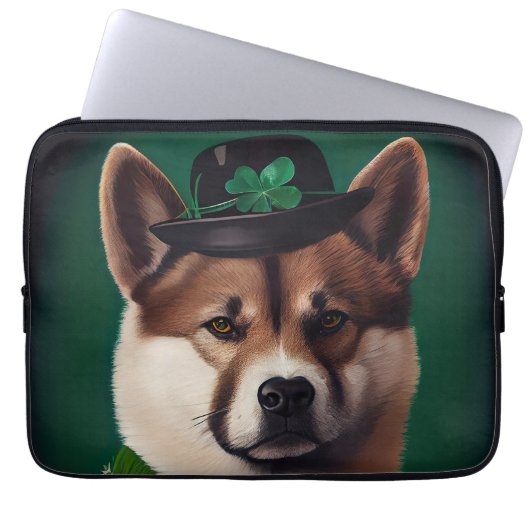 Hund in St. Patrick's Day Dress Laptopschutzhülle (Vorderseite)
