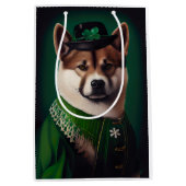 Hund in St. Patrick's Day Dress Mittlere Geschenktüte (Vorderseite)