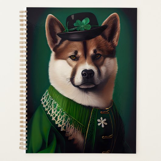 Hund in St. Patrick's Day Dress Planer (Vorderseite)