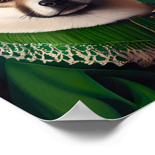 Hund in St. Patrick's Day Dress Poster (Ecke)