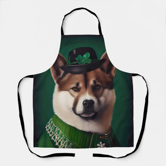 Hund in St. Patrick's Day Dress Schürze (Vorderseite)