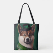 Hund in St. Patrick's Day Dress Tasche (Rückseite)