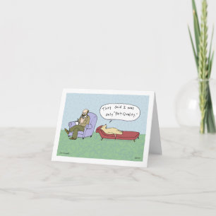 Hund in Therapie-Cartoon Hunde-Show Humor Geburt Karte