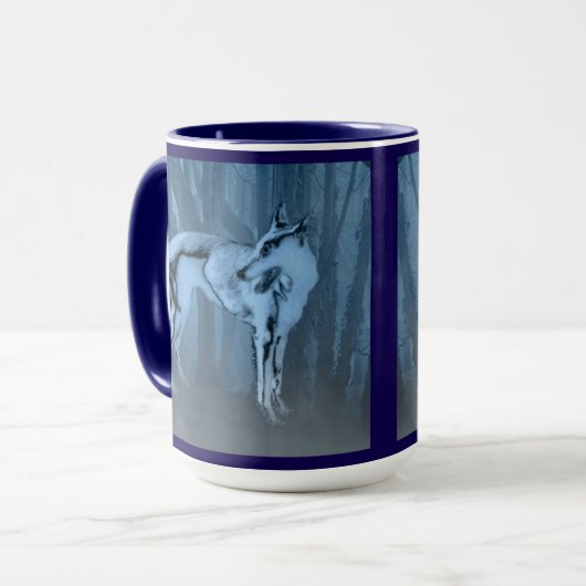 Hund in Wäldern Tasse (Vorderseite Links)