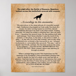Hund Inspiriere Napoleon nach der Schlacht von Bas Poster