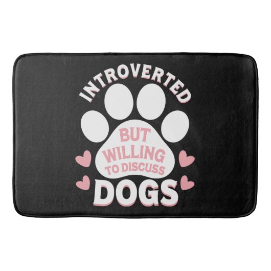 Hund Introvertiert, Aber Bereit Über Hunde Zu Disk Badematte (Vorderseite)