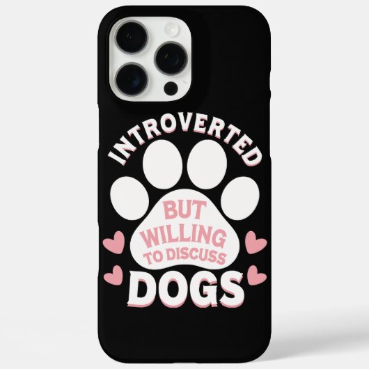Hund Introvertiert, Aber Bereit Über Hunde Zu Disk Case-Mate iPhone Hülle (Rückseite)