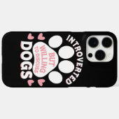 Hund Introvertiert, Aber Bereit Über Hunde Zu Disk Case-Mate iPhone Hülle (Rückseite (Horizontal))