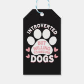 Hund Introvertiert, Aber Bereit Über Hunde Zu Disk Geschenkanhänger (Vorderseite)