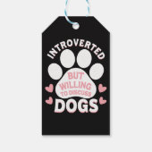 Hund Introvertiert, Aber Bereit Über Hunde Zu Disk Geschenkanhänger (Rückseite)