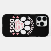 Hund Introvertiert, Aber Bereit Über Hunde Zu Disk iPhone Hülle (Rückseite (Horizontal))