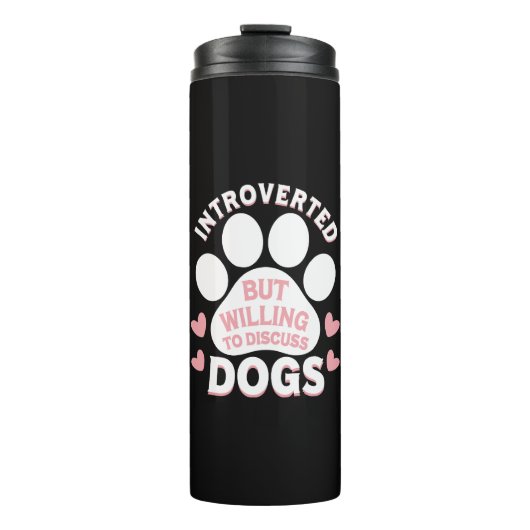 Hund Introvertiert, Aber Bereit Über Hunde Zu Disk Thermosbecher (Vorderseite)