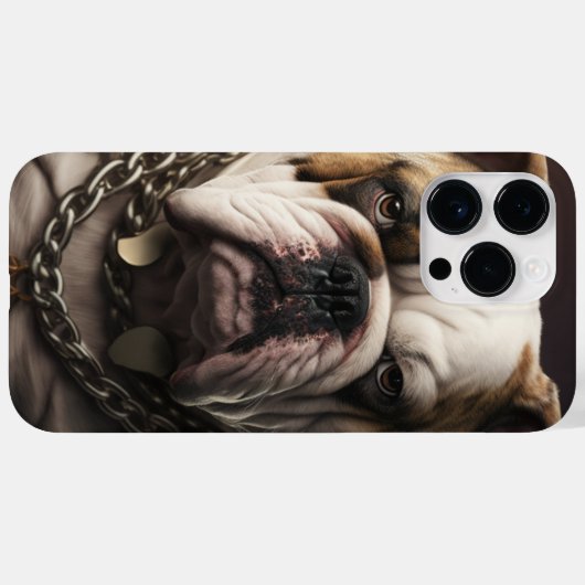 Hund - iPhone Case - Bulldog (Rückseite (Horizontal))