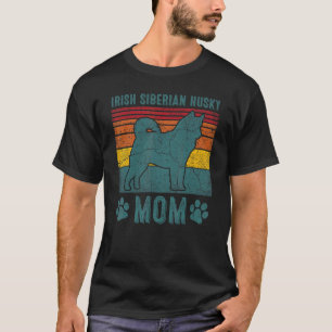 Hund Irischer Sibirischer Husky Mama Vintage Irisc T-Shirt