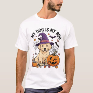 Hund ist Boo Halloween Hexe Welpe Kürbis_1 T-Shirt
