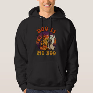 Hund ist Boo Halloween Mops Geist Kürbisse_1 Hoodie
