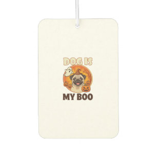 Hund ist Boo Pug Halloween Geist Kürbis Autolufterfrischer