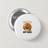Hund ist Boo Pug Halloween Geist Kürbis Button (Vorne & Hinten)