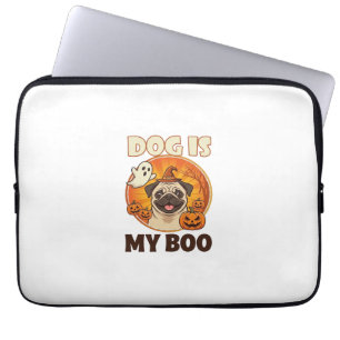 Hund ist Boo Pug Halloween Geist Kürbis Laptopschutzhülle