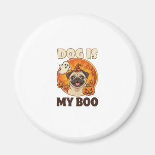 Hund ist Boo Pug Halloween Geist Kürbis Magnet