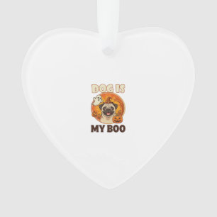 Hund ist Boo Pug Halloween Geist Kürbis Ornament