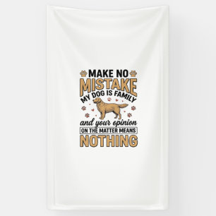 Hund ist Familie Vintage Retriever Typografie Desi Banner