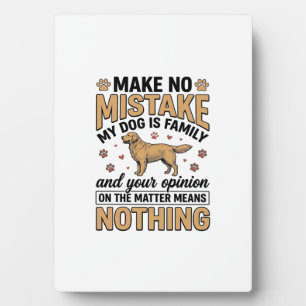 Hund ist Familie Vintage Retriever Typografie Desi Fotoplatte